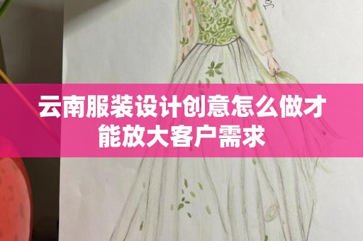 云南服装设计创意怎么做才能放大客户需求