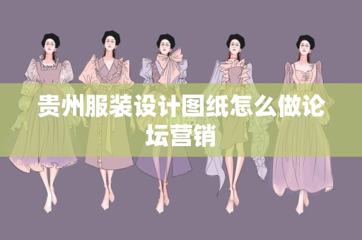 贵州服装设计图纸怎么做论坛营销