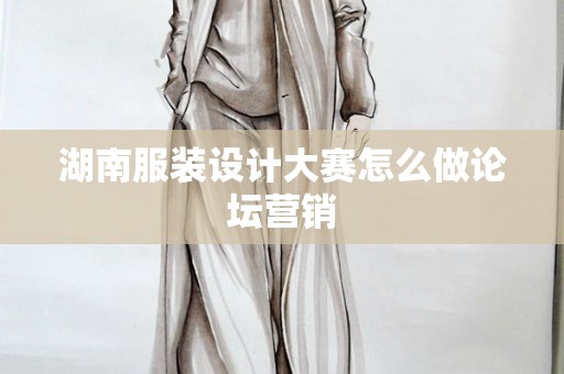 湖南服装设计大赛怎么做论坛营销