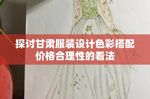 探讨甘肃服装设计色彩搭配价格合理性的看法
