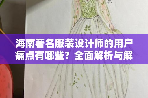 海南著名服装设计师的用户痛点有哪些？全面解析与解决方案