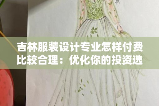 吉林服装设计专业怎样付费比较合理：优化你的投资选择