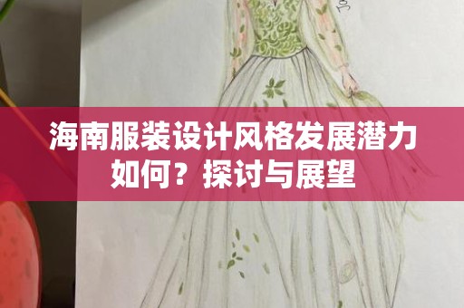 海南服装设计风格发展潜力如何？探讨与展望