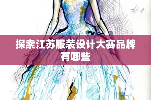 探索江苏服装设计大赛品牌有哪些