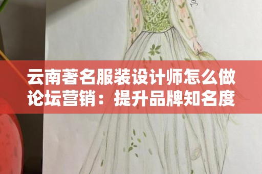云南著名服装设计师怎么做论坛营销：提升品牌知名度的实用指南